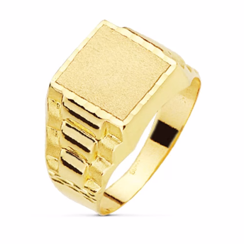 18k sello caballero oro amarillo rolex hueco 11x11 mm
