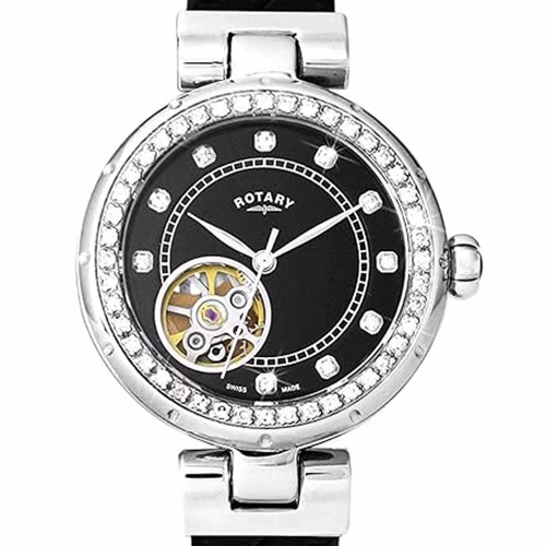 Rotary Skeleton Ladies Watch Automatic