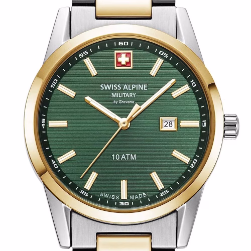 Swiss Alpine Military Ladies Watch Argos two tone green