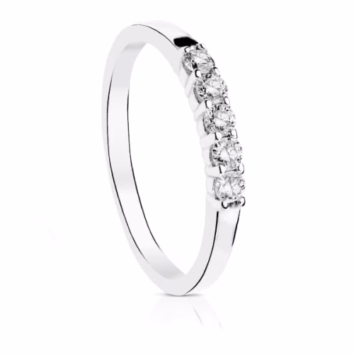 18k sortija diamantes talla brillante oro blanco 0.300 qts. pureza vs2 color g