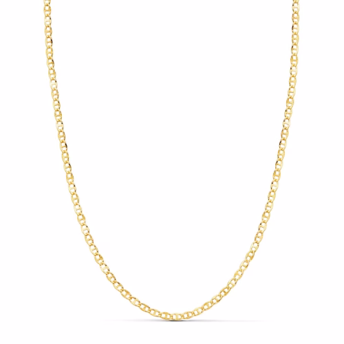 18k cadena oro amarillo ancla hueca tallada largo 45cm ancho 2 mm