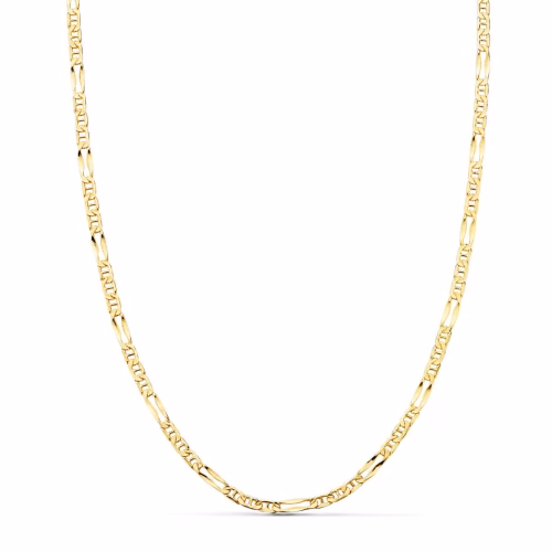 18k cadena oro amarillo ancla 3x1 hueca largo 60cm ancho 2 mm