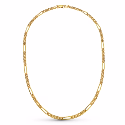 18k cadena oro amarillo rolo hueca 45cm 5.5 mm