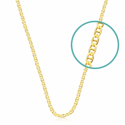 18k cadena oro amarillo rolo hueca 45cm 5.5 mm