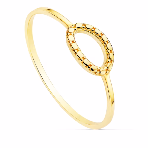 18k sortija oro amarillo lisa motivo oval 8x5 mm