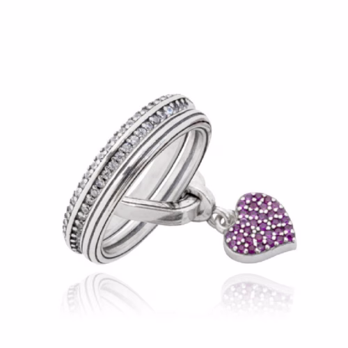 Sortija Plata Corazón, Brillo