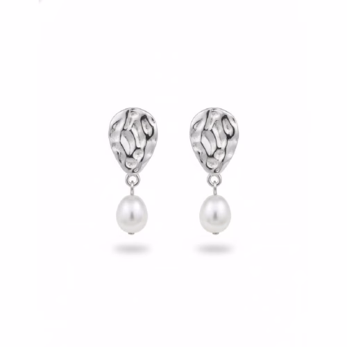 Pendiente Plata Rodio