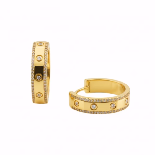 Pendiente Plata Chapada