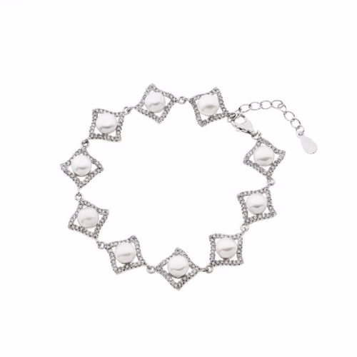 Pulsera Plata Perlas Ed. Limitada