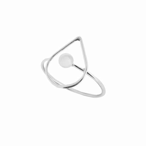 Anillo de plata con forma de gota Galicia