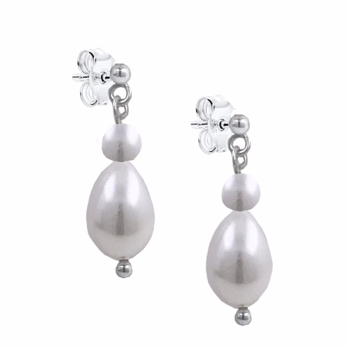 Pendiente de plata nácar